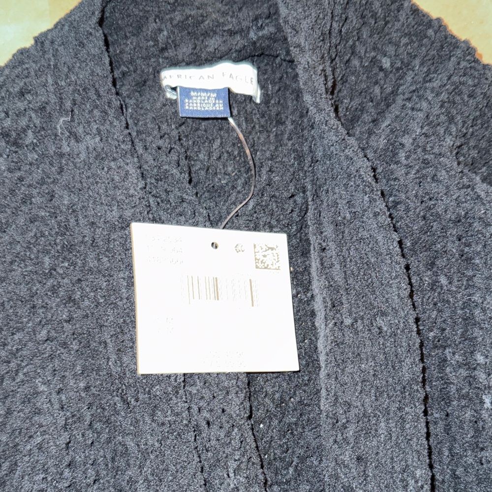 NWT American Eagle Outfitters Black Cardigan Sweater M - Picture 5 of 5
